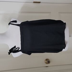 J. Crew Size M Black Tie Shoulder Strap Halter Top. Excellent Used Condition.